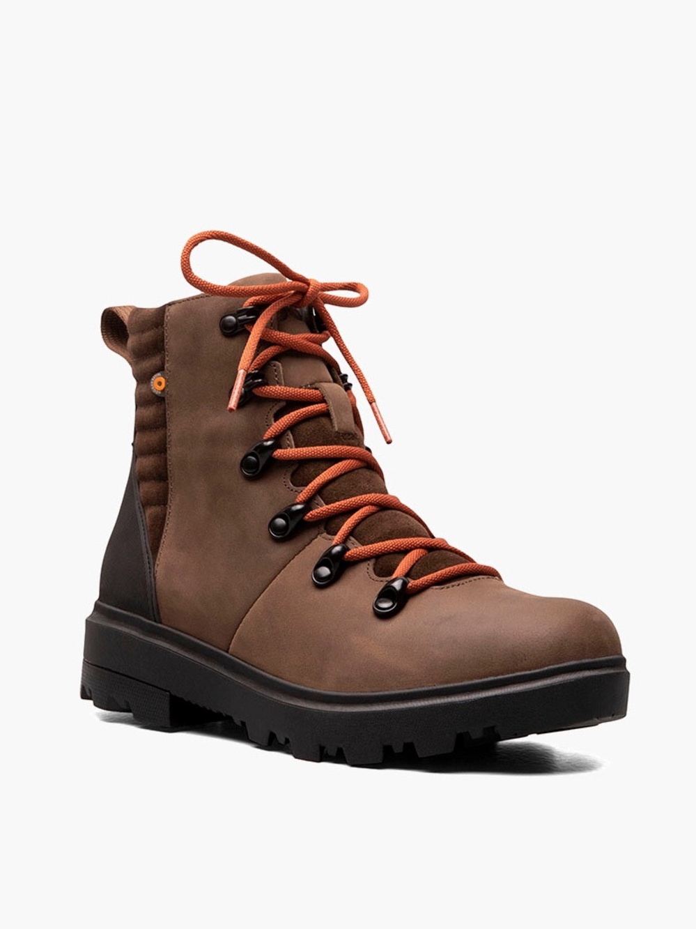 BOGS Women’s Holly Brown Leather Waterproof Lace Boot—7 - Picture 8 of 13